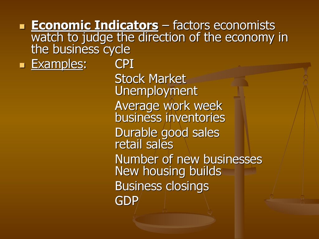 Business inventories economic indicator
